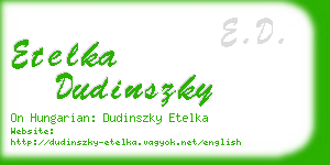 etelka dudinszky business card